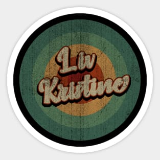 Circle Retro Vintage Liv Kristine Sticker